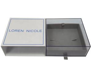 Boîtes d'emballage de tiroir en acrylique à manches en carton rigide personnalisées pour bijoux avec logo - Product Image 2