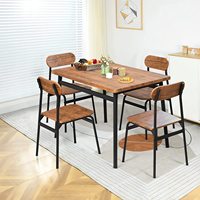Ensemble de salle à manger Table à manger rectangulaire de cinq pièces Table de cuisine ensemble de 4 chaises petit espace Table de petit déjeuner