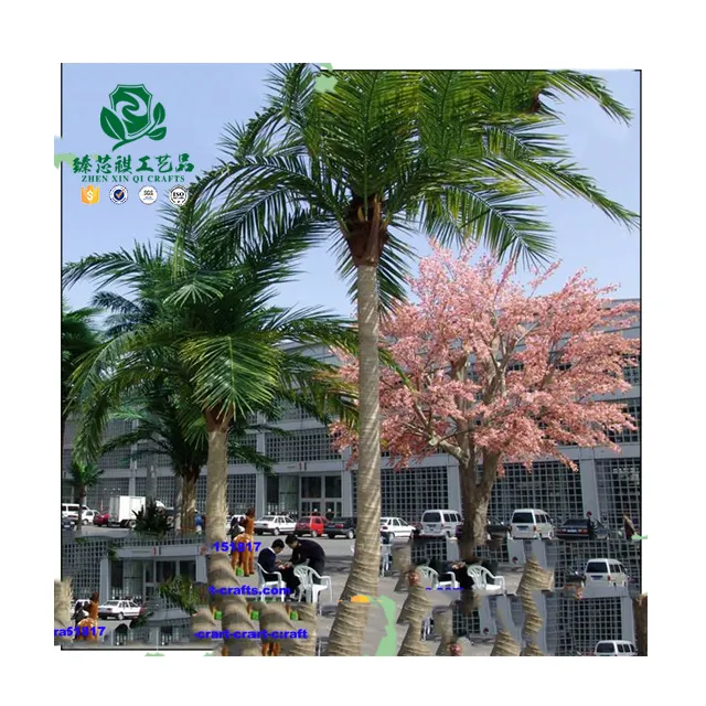 2017 800 cm बड़े कृत्रिम आउटडोर सजावटी धातु स्टील बिक्री के लिए नारियल खजूर के पेड़