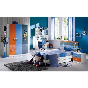 ALAD017-cama individual de dibujos animados para niños y jóvenes, conjunto de dormitorio de madera, <span class=keywords><strong>muebles</strong></span> para dormir - Product Image 2