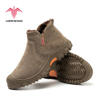 Chaussures de sécurité pour hommes de haute qualité, anti-écrasement et anti-perforation, bottes de sécurité chaudes pour l'hiver, idéales pour le soudage