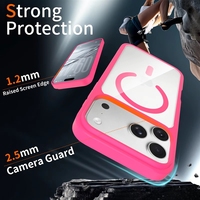 Coque de téléphone magnétique transparente pour iPhone 18 17 Pro, antichoc avec protection de l'objectif surélevée