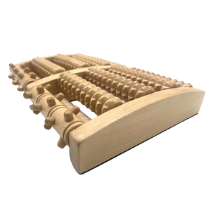 Masajeador de Pies de Madera Natural con 5 Filas de Rodillos, Masajeador de Pies <span class=keywords><strong>Shiatsu</strong></span> OEM - Product Image 4