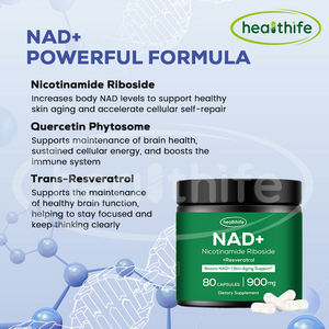 OEM Etiqueta Privada nicotinamida adenina dinucleótido NAD + suplemento de resveratrol 900mg 80 cápsulas - Product Image 4