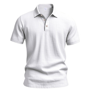 Polo de Punto Sólido para Hombre, Manga Corta, Cuello con Botones, Estilo Casual de Verano, Logotipo Personalizado - Product Image 3
