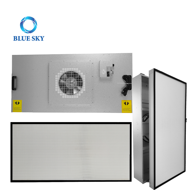 Làm sạch không khí Thiết bị phòng sạch máy lọc không khí laminar Flow Hood ffu Fan Filter đơn vị với bộ lọc HEPA