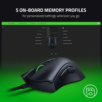 Souris de jeu ergonomique Razer DeathAdder V2 avec capteur optique, commutateur le plus rapide, 20K DPI, pour droitier, mini souris de jeu de bureau