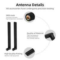 Router WiFi de Doble Banda 2.4GHz 5.8GHz, Antena con Interfaz Roscada, 12dBi de Alta Ganancia, Omni Rubber Duck para AP, Cámara, OEM Personalizado