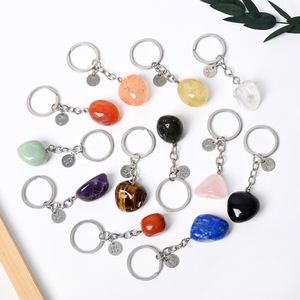 Cristales Curativos Naturales, Artesanías de Cuarzo, Gemas de los Doce Signos del Zodiaco, Llavero de Cristal para Decoraciones Colgantes - Product Image 1
