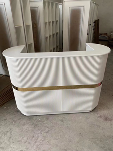 Nhỏ 120/150/180cm MDF cửa hàng tiếp tân quầy bàn hồng trắng xanh cho cửa hàng trường học <span class=keywords><strong>Spa</strong></span> Bệnh viện Thẩm mỹ viện - Product Image 6