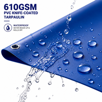 Bâche en PVC enduit anti-déchirure 610 g/m² avec tissu de base 1000D*1000D 20*20 pour le grain, les céréales, le bois et les bâches de camion