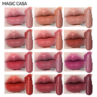 Ensemble de 12 rouges à lèvres en capsule, naturels, longue tenue, non tachants, mini rouges à lèvres mats, transfrontalier