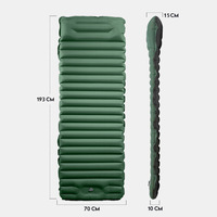 Matelas de camping gonflable en nylon fabriqué en usine, auto-gonflant, avec sangles de réglage en hauteur, 193 cm