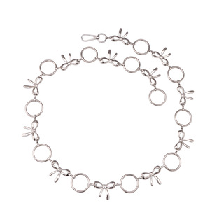 Cadena de cintura de metal con lazo para mujer, cinturón fino de aleación de zinc, accesorio de uso diario - Product Image 4