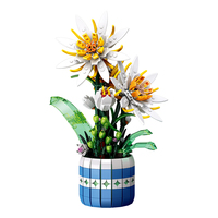 Juguete de plástico para mesa de oficina, adornos para casa, modelo de flor DIY, juego de bloques de construcción Epiphyllum para edades de 8 a 13 años, Unisex