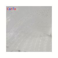Tela de Algodón Indio Orgánico Blanco con Bordado de Encaje, Buena Venta