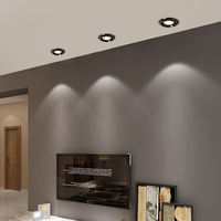 Spot LED encastré moderne pour intérieur 5W 7W 220V Finition noire, or rose, blanche