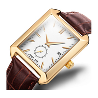 Montres en acier pour affaires, avec design d'usine et personnalisation par lots, dotées d'un calendrier et d'une petite aiguille des secondes, pour marque privée