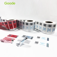 Étiquettes holographiques anti-contrefaçon personnalisées Goode pour cosmétiques de luxe, autocollant de sécurité laser 3D avec système de traçabilité par code QR