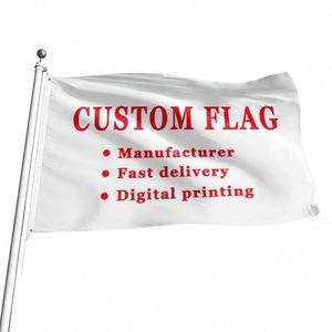 Manufacturer Decoration Advertising <b>Flags</b> Banners 90*150cm Sublimation Blank Custom <b>Flag</b> - Product Image 2