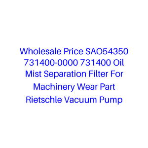Großhandelspreis SAO54350 <span class=keywords><strong>731400</strong></span>-0000 <span class=keywords><strong>731400</strong></span> Ölnebelabscheiderfilter für Maschinenteile Rietschle Vakuumpumpe - Product Image 1