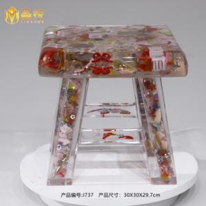 Jingyue Tùy Chỉnh Trong Suốt Nhựa Sang Trọng Đầy Màu Sắc Phân Thủ Công Đồ Nội Thất Cho Thương Mại Không Gian Khách Sạn Phòng Khách - Product Image 4