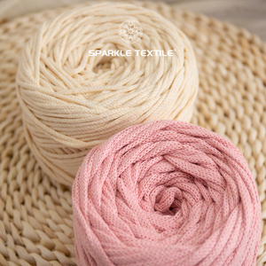 <span class=keywords><strong>Fil</strong></span> rond en mélange coton-lin creux, <span class=keywords><strong>fil</strong></span> à crocheter <span class=keywords><strong>tendance</strong></span> pour sacs de plage DIY, sacs en filet - Product Image 5