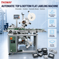 Machine d'étiquetage automatique multifonctionnelle pour surfaces planes supérieures et inférieures, idéale pour les pièces en plastique, les plaques métalliques et les autocollants de numéros de lot.