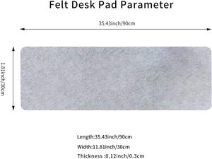 Almofada De Mesa De Feltro Tapete De Teclado De Feltro Grande Mouse Pad Feltro De Lã Merino Esteira De Mesa De Computador - Product Image 3