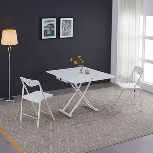 Stile moderno in acciaio legno da pranzo/tavolino da caffè Set di mobili salvaspazio con elemento di sollevamento cucina piccoli appartamenti casa bar - Product Image 4