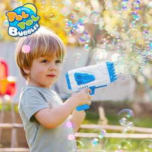 Vente en gros de pistolets à bulles lumineux à 36 trous, jouet en plastique pour enfants, activité estivale en plein air, cadeau pour anniversaire, mariage, fête - Product Image 1
