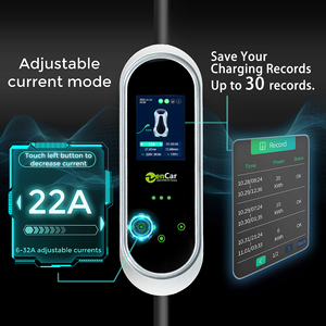 Borne de <span class=keywords><strong>Recharge</strong></span> Portable pour Véhicules Électriques avec Grand Écran et Application, 7kW 11kW 22kW Type 1 Type 2 GBT, 16A 32A Monophasé / Triphasé, WiFi et Application - Product Image 2