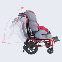 Fauteuil mobile pour enfants atteints de paralysie cérébrale, nouveau design, prix attractif, pour hôpital et usage domestique, 2-8 ans, fauteuil roulant manuel en aluminium