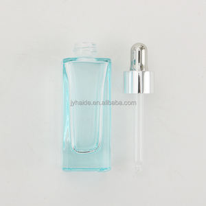 ขวดแก้วหยดน้ำสีฟ้าขวดแก้วทรงสี่เหลี่ยมหรูหราขนาด30มล. - Product Image 6