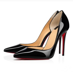 High Quality Luxury Designer T-Strap Pumps <b>Red</b> Bottom Black <b>Women</b> Pointed Toe Stiletto Diamond Detail Dress <b>Shoes</b> Platforms - Product Image 6