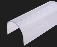 Profils d'extrusion en plastique moulé, couvercle transparent pour diffuseur de lumière LED en polycarbonate, origine Zhejiang