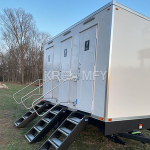 Toilettes portables de luxe 2025 Toilettes mobiles Remorque mobile Toilettes publiques mobiles Remorque avec douche - Product Image 4