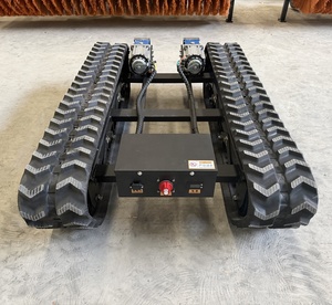 Sasis Crawler Pengontrol Jarak Jauh dengan Roda Ganda Bermesin Listrik dan Trek Karet - Product Image 3
