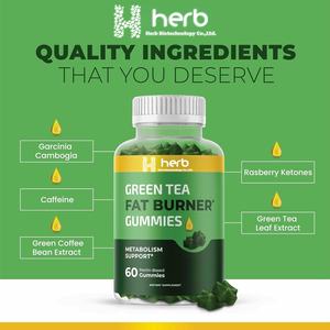 Oem Organic Fat Burner Gummy Green Gummy Candy Vitamins with Natural Fruit Flavors for Kid Health - Product Image 2