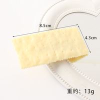 Jolie pince à cheveux en forme de biscuit alimentaire simulé, accessoire capillaire pour étudiant, ornement de cheveux