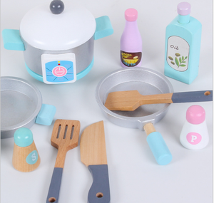Jouets de cuisine en <span class=keywords><strong>bois</strong></span> pour enfants, restaurant de campagne pour jouer à la cuisine, avec accessoires, jouets de simulation - Product Image 4