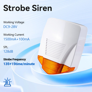 Sirène électronique professionnelle, alarme stroboscopique, matériau ABS, montage mural, <span class=keywords><strong>pompier</strong></span>, lumière stroboscopique 128 dB - Product Image 2