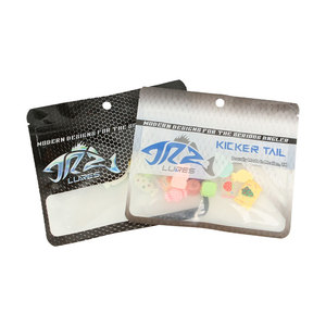 ถุงบรรจุเหยื่อล่อปลาแบบนิ่มตะขอเกี่ยวเหยื่อพลาสติกบรรจุภัณฑ์ใสด้าน<span class=keywords><strong>หน้า</strong></span>ออกแบบได้ตามที่ต้องการ - Product Image 3