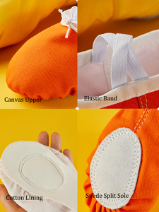 <span class=keywords><strong>Zapatillas</strong></span> <span class=keywords><strong>de</strong></span> <span class=keywords><strong>Ballet</strong></span> <span class=keywords><strong>de</strong></span> Lona <span class=keywords><strong>de</strong></span> Color Personalizado para Niñas, <span class=keywords><strong>Zapatillas</strong></span> <span class=keywords><strong>de</strong></span> Baile <span class=keywords><strong>de</strong></span> <span class=keywords><strong>Ballet</strong></span> Amarillo Brillante y Naranja, con Cordones, Transpirables, Pantuflas para el Hogar - Product Image 2