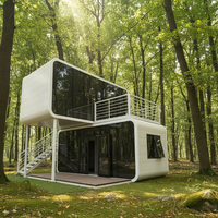 Mini-maison préfabriquée populaire en forme de pomme, montage rapide, module de bureau mobile préfabriqué de 20 pieds, maison-conteneur étanche