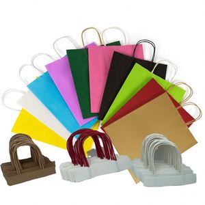 Bolsa de Papel Impresa Personalizada con Asa de Cinta Redonda para Boutique de Marca de Mezclilla, Venta al por Mayor y Exportación - Product Image 2