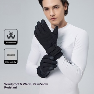 قفازات تزلج مخصصة للشتاء مقاومة للرياح والماء والبرد، سوداء اللون، بأصابع منفصلة، مبطنة متعددة الطبقات للحماية من الثلج - Product Image 3