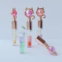 Nouveau style Huile à lèvres hydratante, brillante, longue durée, waterproof, végane, marque privée, changeante de couleur, avec porte-clés