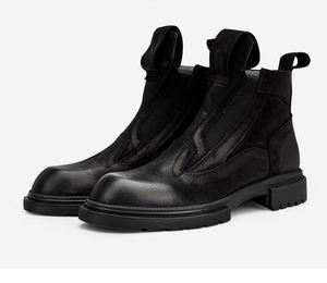 Autumn Men's Retro Leather Boots Top Quality Outdoor Boots Handmade Cowhide Boots Uniquely Designed Shoe Styles - Product Image 6