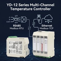 Controlador de Temperatura PID de 12 Canales Ydkz con Precisión del 0.5%, Autoajuste, Termopar Pt100, RS485, Ethernet, Modbus TCP